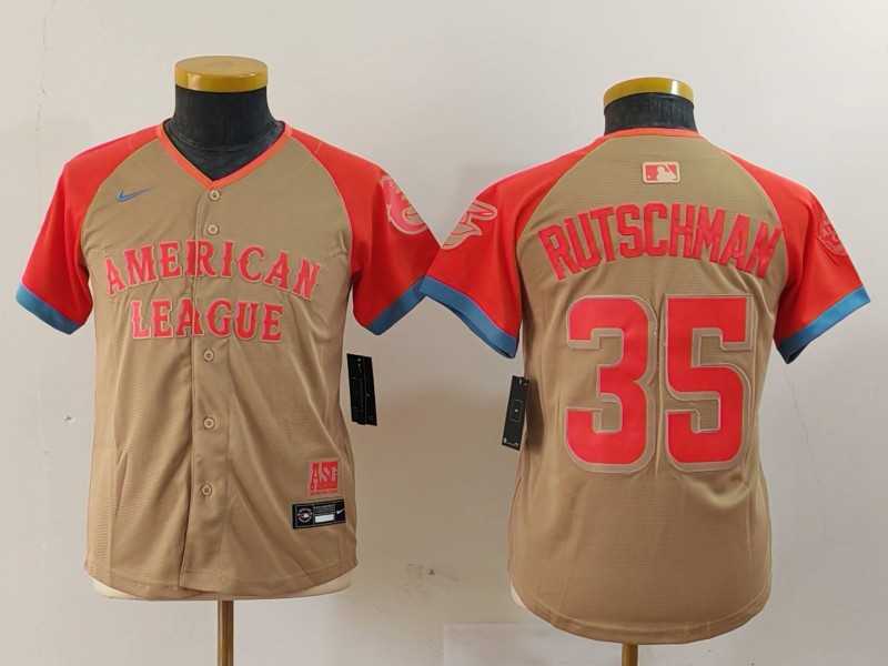 Youth Baltimore Orioles #35 Adley Rutschman Cream 2024 All Star Limited Stitched Jersey->2024 mlb all-star->MLB Jersey
